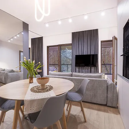 Apartament Park Zen, Taras I Widok Na Park Łódź